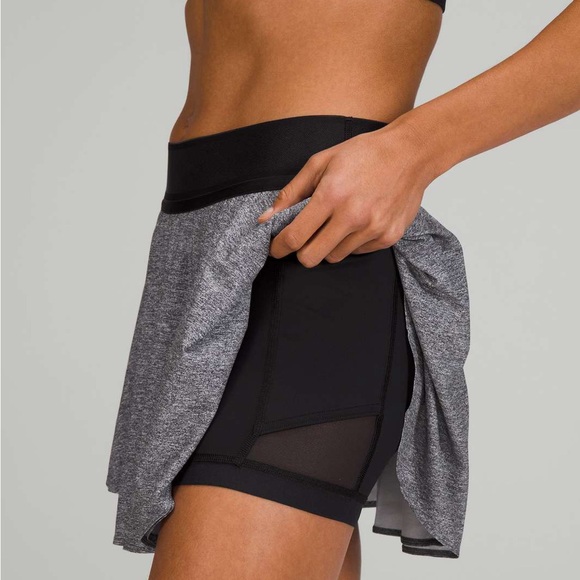 Lululemon Athletica Black and Gray Court Rival Skort - Picture 3 of 7